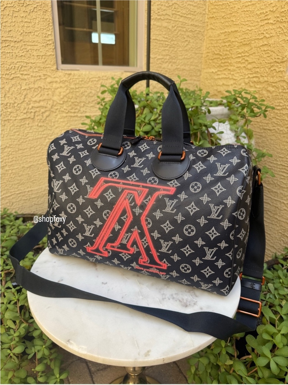 Louis Vuitton Monogram Ink Upside Down Speedy Bandouliere 40